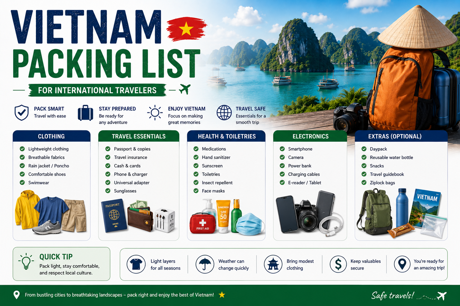 Vietnam Packing List for International Travelers