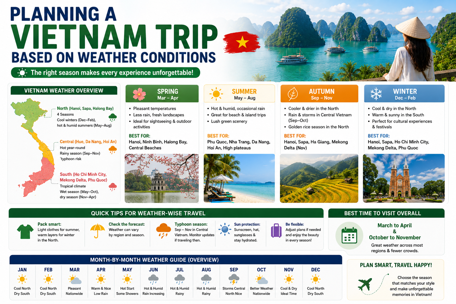 Planning a Vietnam trip based on weather conditions