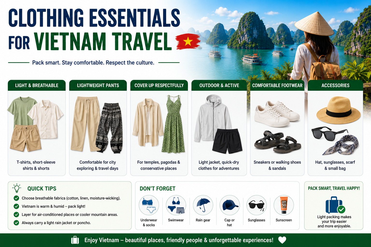 Clothing Essentials for Vietnam Travel